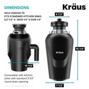 Kraus Waste Guard Continuous Feed Garbage Disposal with 3/4 HP Ultra-Quiet Motor with Power Cord and Flange Included