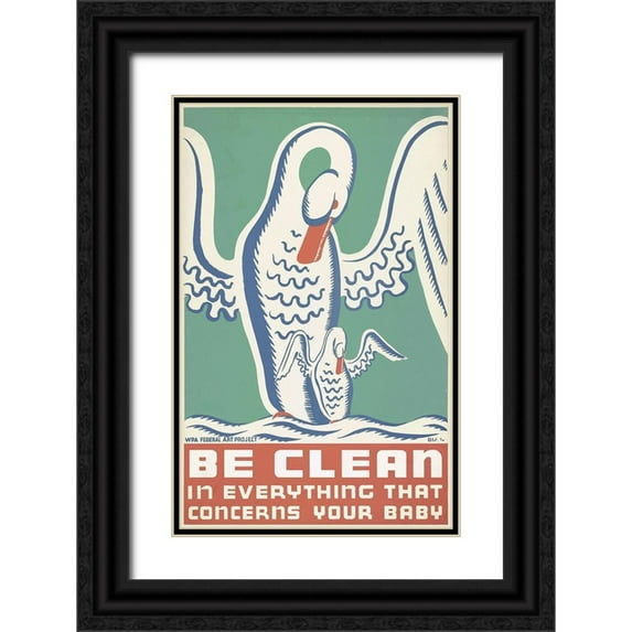 Krause, Erik-Hans 10x14 Black Ornate Wood Framed with Double Matting Museum Art Print Titled - Be clean in everything that concerns your baby