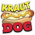 thumbnail image 1 of Kraut Dog 8" Decal Concession Stand Food Truck Sticker, 1 of 2