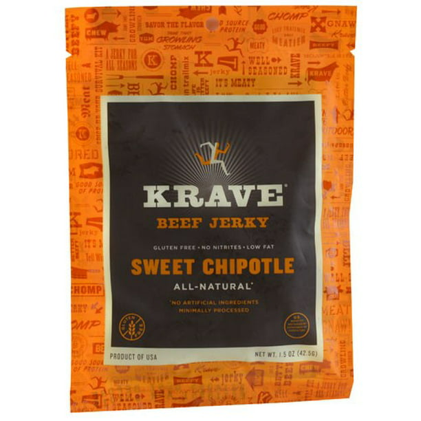 Krave Beef Jerky Sweet Chipotle 1.5 oz - Walmart.com