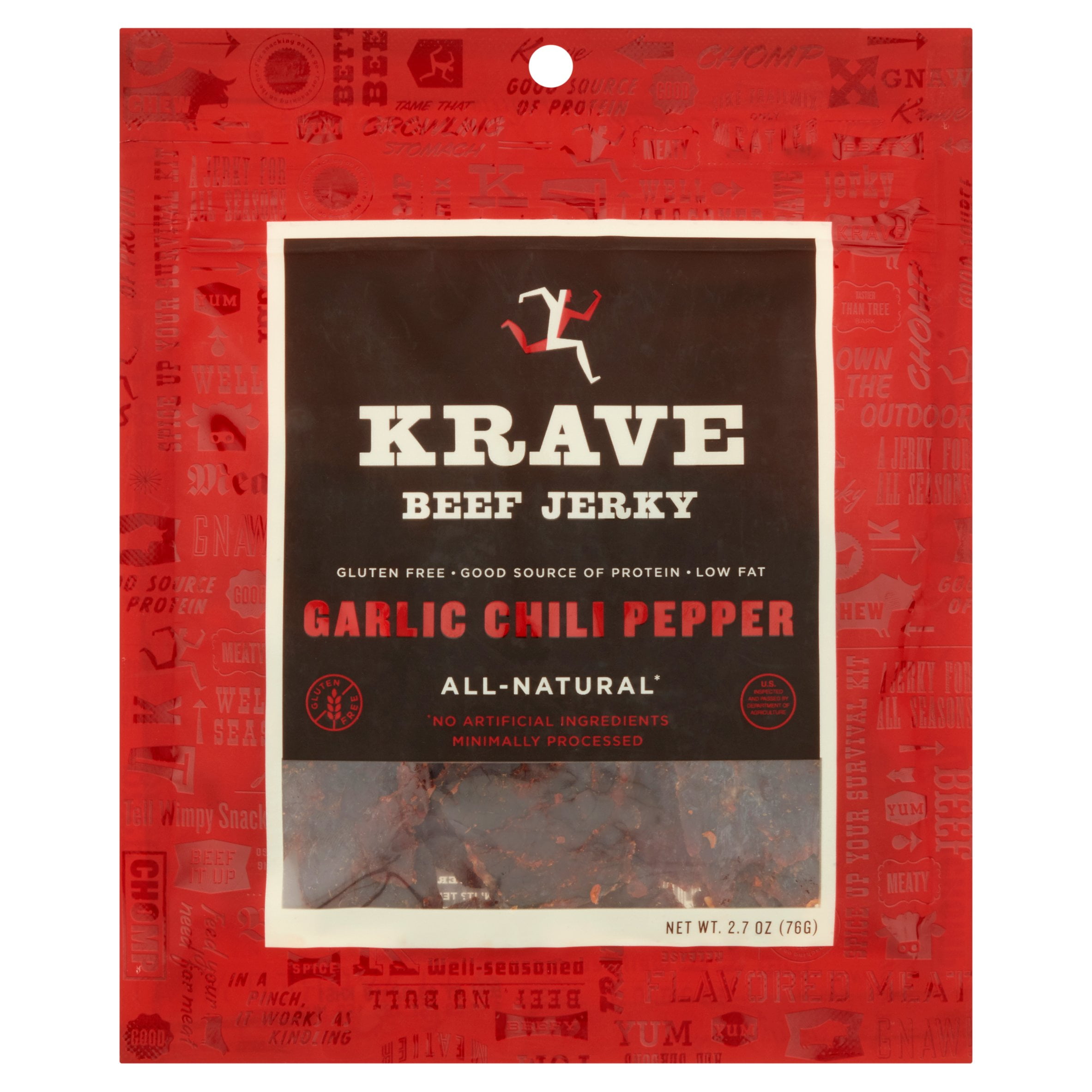 Krave Jerky Beef Grlc Chili Ppr,2.7 Oz (Pack Of 8)