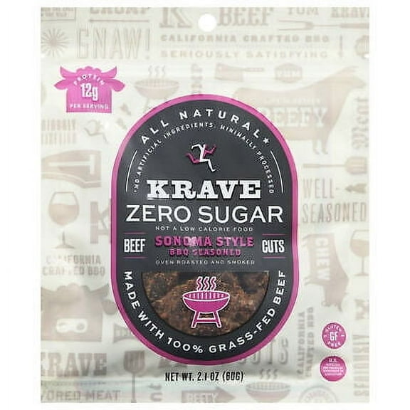 Krave Jerky Sonoma Style BBQ 2.1 oz (Pack of 8)