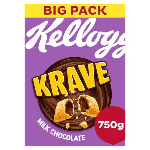 Krave Milk Chocolate Breakfast Cereal 750g, British Import (Pack of 3)