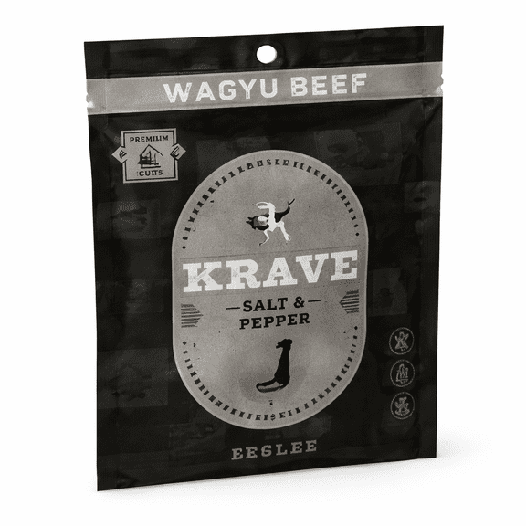 Krave Salt and Pepper Wagyu Beef Jerky, 2.1 Ounce - 8 per case