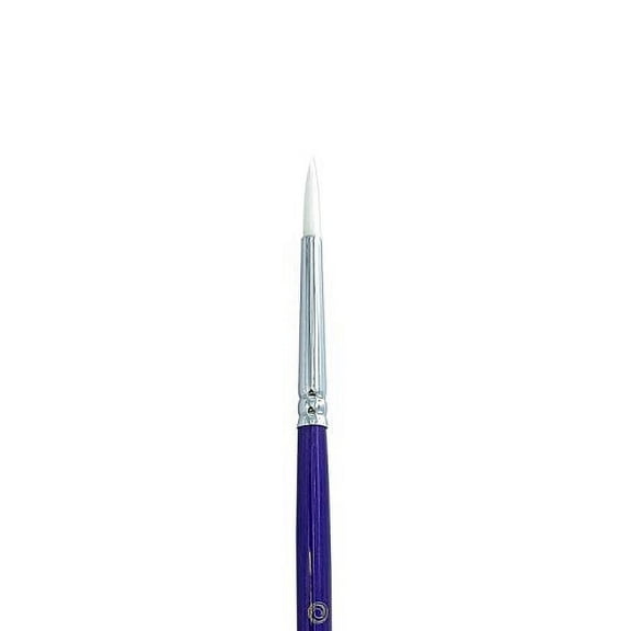 Kraze FX Face Paint Brush - Round # 4, Professional Artist Round Pointed Tip Synthetic Hair Brush for Face & Body Painting