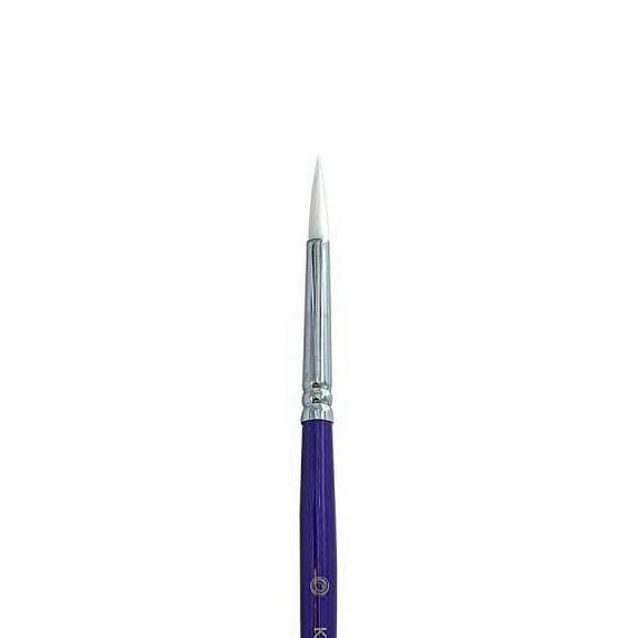 Kraze FX Face Paint Brush - Round # 6, Professional Artist Round Pointed Tip Synthetic Hair Brush for Face & Body Painting