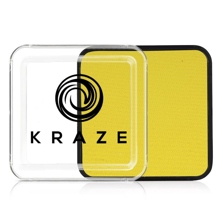 Kraze FX Square - Light Yellow Face Paint (25 gm) - Hypoallergenic,  Non-Toxic, Water Activated Professional Face & Body Painting Makeup  Supplies for