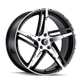thumbnail image 1 of Kraze Milano-Kr195 20X8.5 5X115 38Et 72.62Cb Black/Machined, 1 of 3