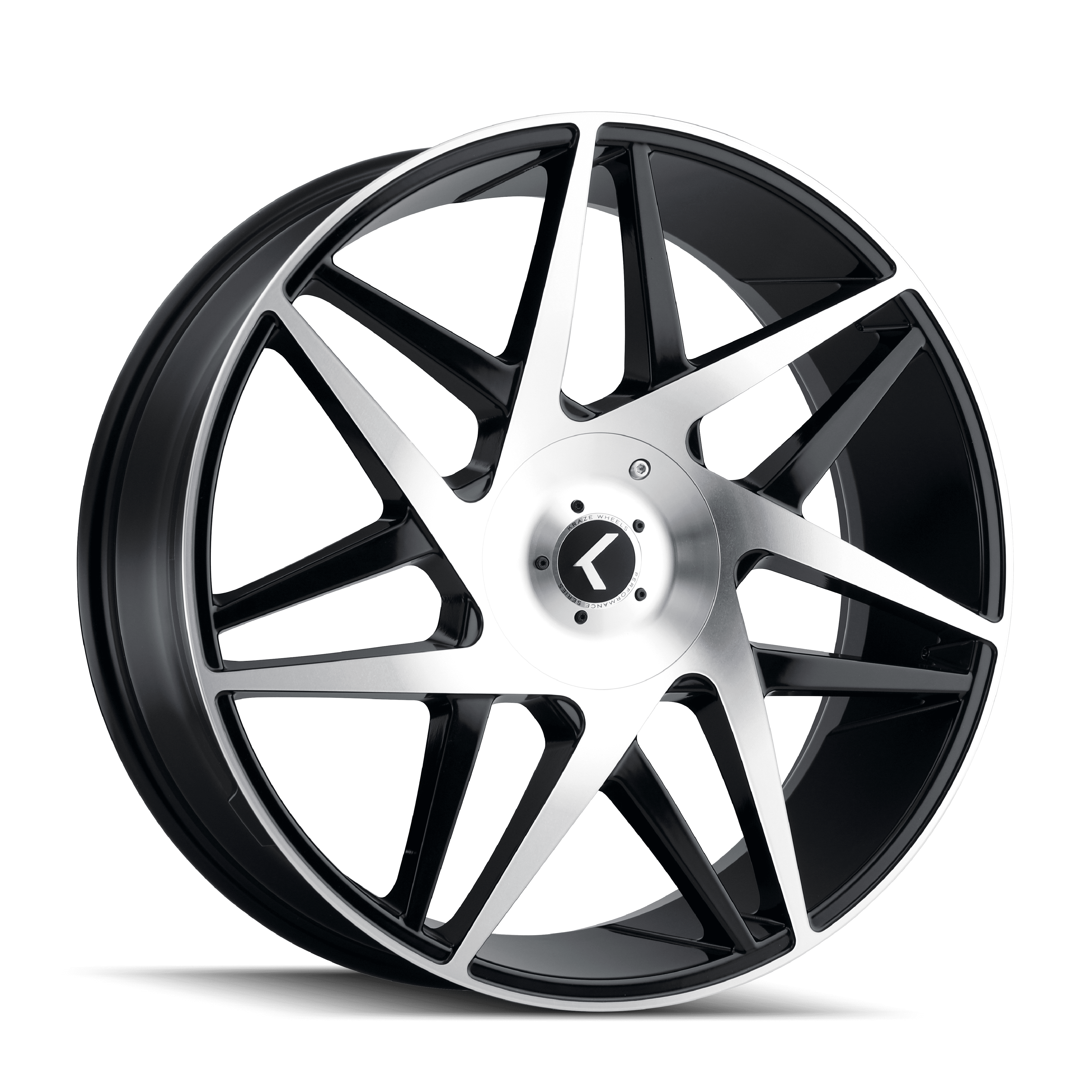Kraze Phase-Kr192 20X8.5 5X112/5X114.3 38Et 72.62Cb Black/Machined