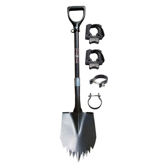Krazy Beaver Super Shovel with Axia Alloys Mount Kit 2" Silver/Black