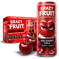 thumbnail image 1 of Krazy Fruit Prebiotic Sparkling Water, Evil Cherry Cola, 12% Real Fruit Juice, 3g Prebiotic Fiber, No Artificial Sweeteners, 12 fl oz, 6 Count, 1 of 13