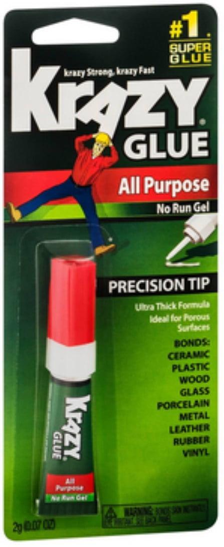 Krazy Glue All Purpose, No Run Gel, Precision Tip .07 oz (Pack of 2)