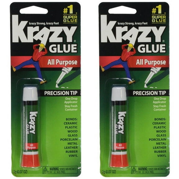 Krazy Glue, All-Purpose Precision Tip, 0,.07 oz (2 Pack) Clear