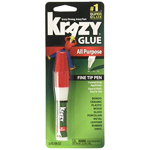 Krazy Glue All Purpose Super Glue Pen, Fine Tip, 3 Grams