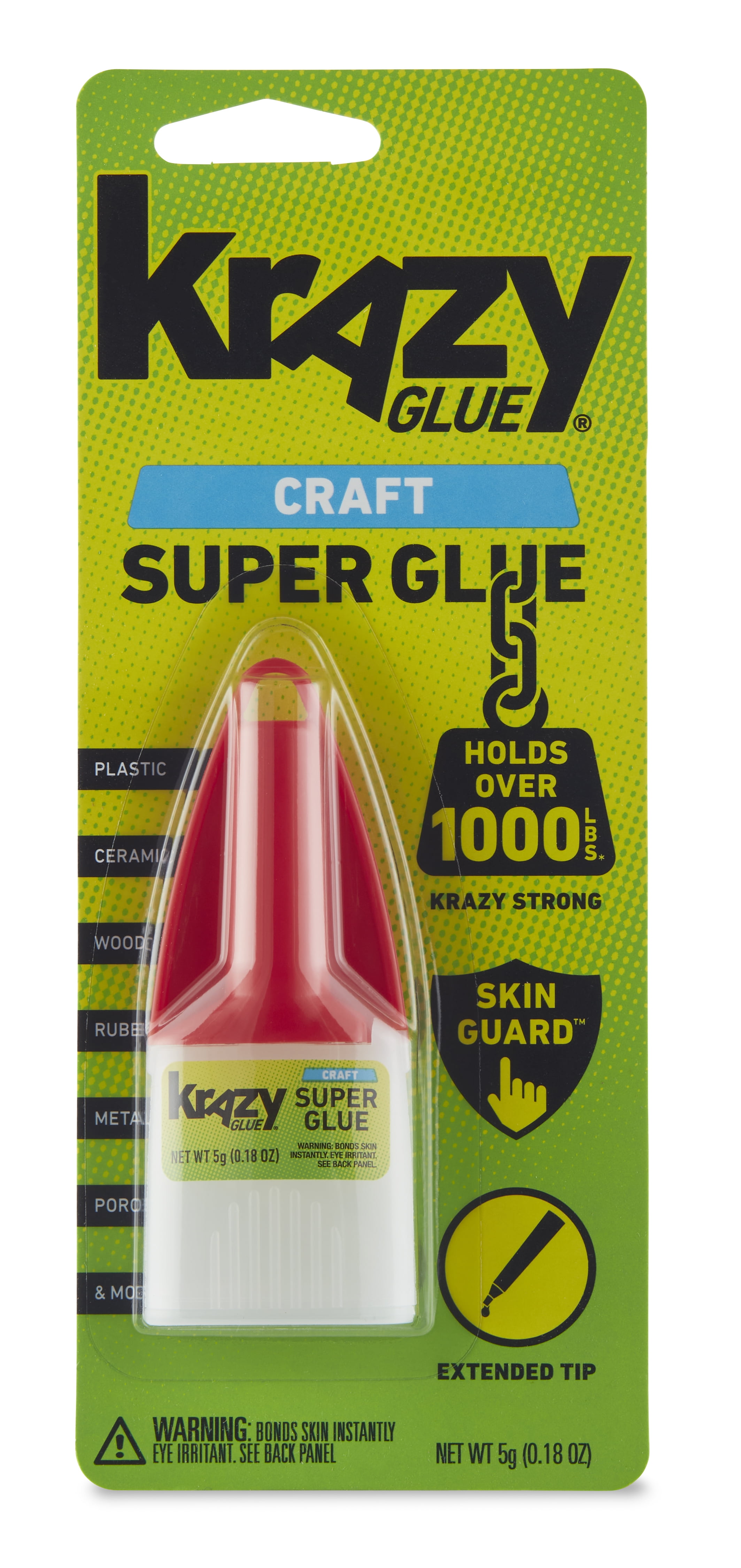 Krazy Glue Craft Super Glue, Extended Tip, 5g, 1 Count