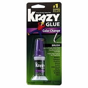 Krazy Glue Instant Crazy Glue, Color Change Brush, 0.18-Ounce (Pack of 5)