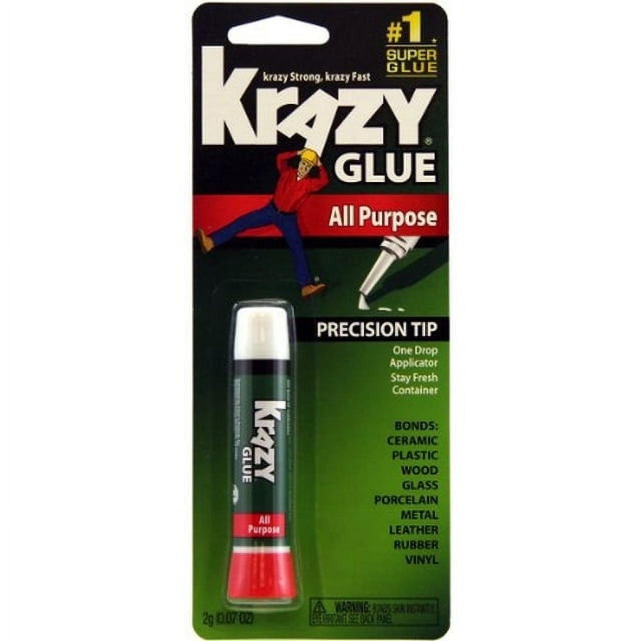 Krazy Glue KG58548R Instant Krazy Glue All Purpose Tube 0.07-Ounce (Pack of 4)
