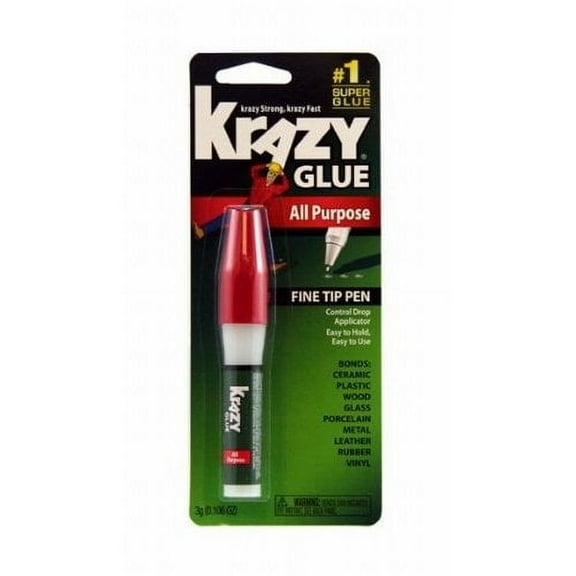 Krazy Glue KG82448R Instant Crazy Glue All Purpose Pen 0.106-Ounce