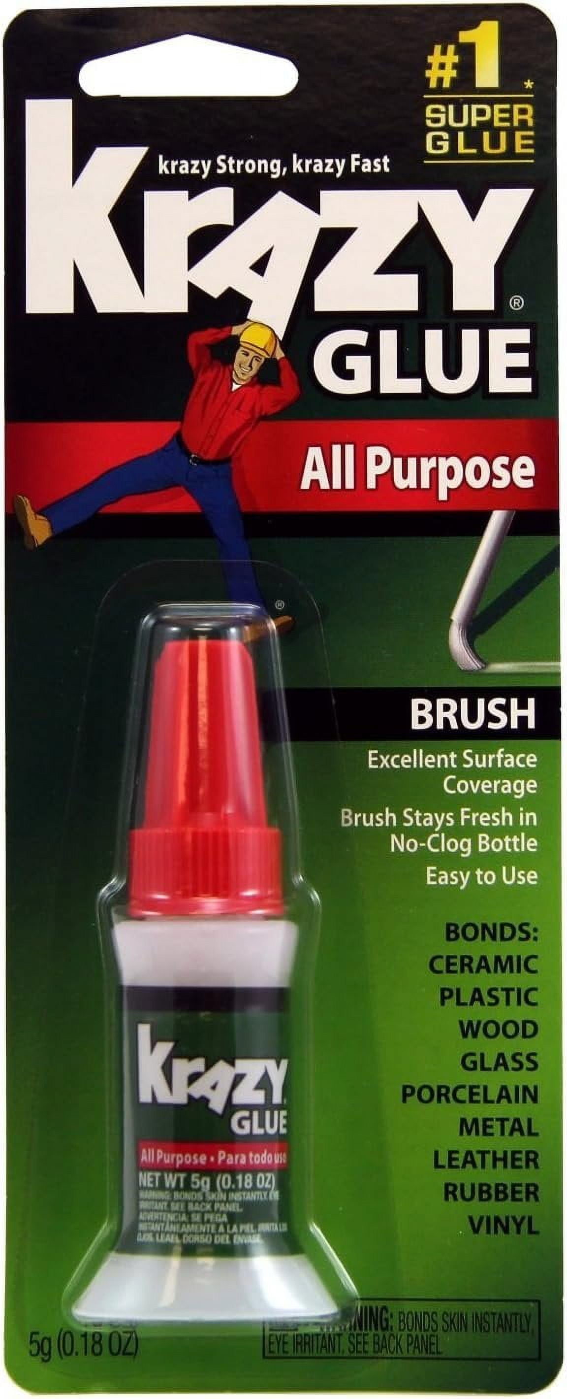 Krazy Glue KG92548R 100 Pack 5G All Purpose Krazy Glue Brush-On