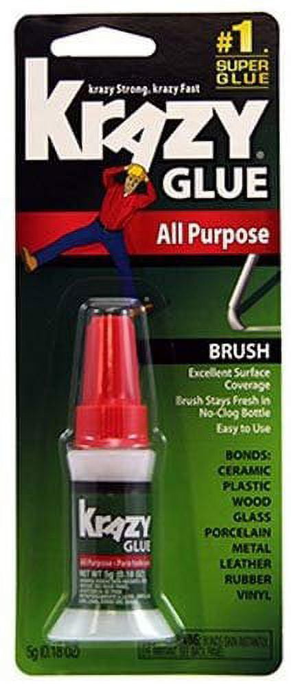 Krazy Glue KG92548R All Purpose Brush-On Glue, 5-Gram