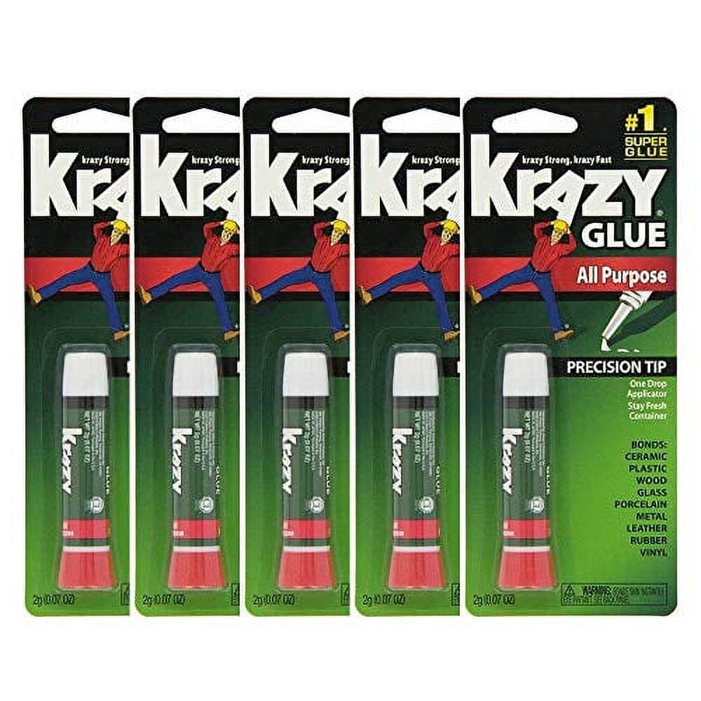 Krazy Glue Original All Purpose Super Glue for Instant Repair, Clear, 12 Pieces