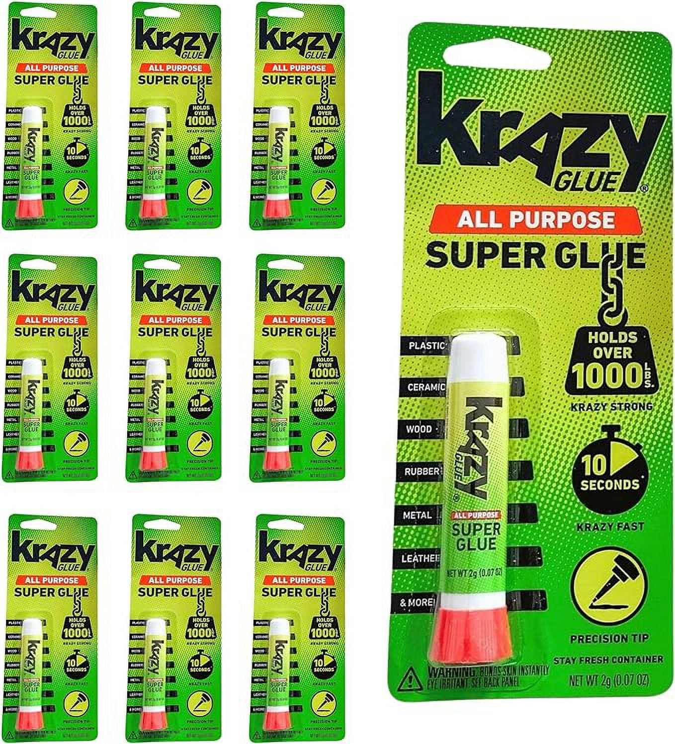 Krazy Glue Original Crazy Super Glue All Purpose Instant Repair, 10 Count