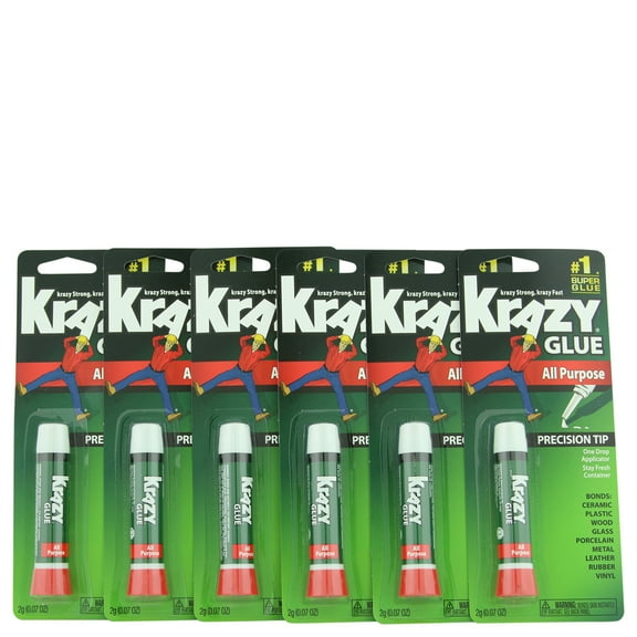 Krazy Glue Super Glue All Purpose Precision Tip 6 ct 0.07 oz