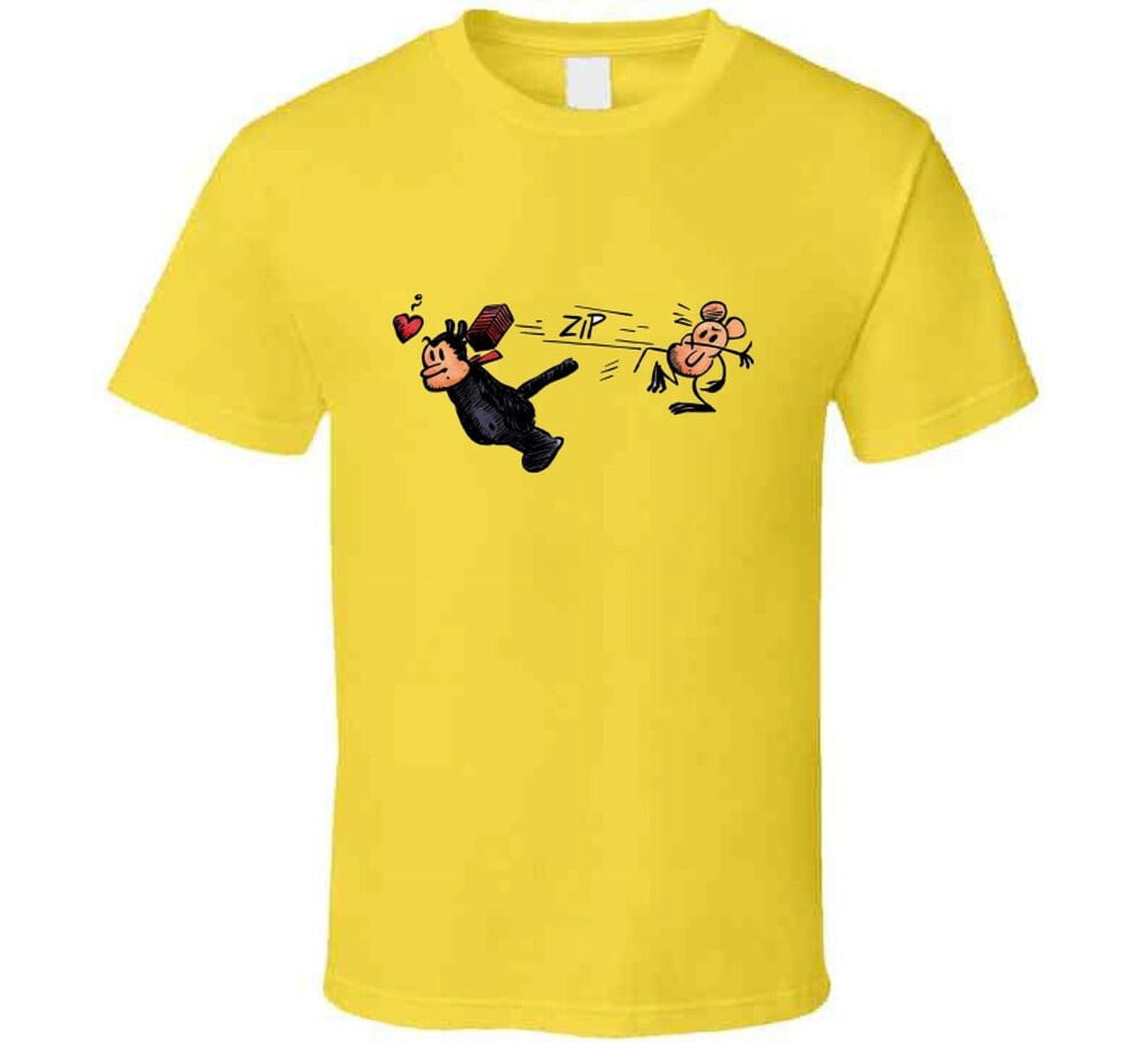 Krazy Kat And Ignatz Classic Comic Strip Cartoon 1913 Retro Vintage T