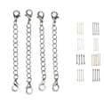 thumbnail image 1 of Krdevn 1pc Double Clasp Jewelry Extender Extension Chains Size Adjustment Connector Links for Necklace Bracelet Anklet DIY Jewelry Making Accessory, 1 of 8