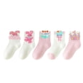 thumbnail image 1 of Krdevn 5-Pack Breathable Mesh Kids Socks - Soft Lightweight Mid-Crew with Cute Prints for Sports, Sandals & Everyday Wear,Size:9-12 Years, 1 of 9
