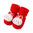 thumbnail image 1 of Krdevn Animal Themed Slipper Socks - Non- Indoor Booties with Plush Lining for Toddlers,Size:18-24 Months, 1 of 7