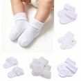 thumbnail image 1 of Krdevn Baby Baptism Socks Cross Embroidered Soft Breathable Ankle Socks for Holiday,0-1 Years, 1 of 4