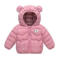 thumbnail image 1 of Krdevn Baby Bear Ear Hooded Puffer Jacket Quilted Winter Coat Size:4-5 Years, 1 of 4