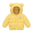 thumbnail image 1 of Krdevn Baby Bear Ear Hooded Puffer Jacket Quilted Winter Coat Size:4-5 Years, 1 of 4