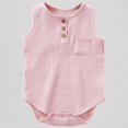 thumbnail image 1 of Krdevn Baby Boys Bodysuits Summer Sleeveless Romper Jumpsuit Soft Breathable Casual Outfit,18-24 Months, 1 of 4