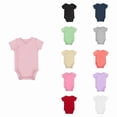 thumbnail image 1 of Krdevn Baby Cotton Short Sleeve Bodysuit, Seamless Wrap Side Snap Triangle Romper Summer,Light Pink, 1 of 4