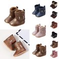 thumbnail image 1 of Krdevn Baby Cowboy Boots, Western Boots Soft Sole Non-Slip Crib Shoes for Infant Boys Girls,Brown, 1 of 7