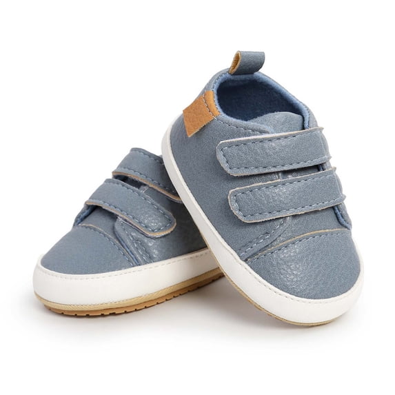 Krdevn Baby First Walkers, Suede Sneakers, Soft Sole Non- Hook And Loop Casual Shoes for Boys & Girls,6-12 Months