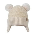 thumbnail image 1 of Krdevn Baby Girls Boys Soft Warm Knit Hat Kids Winter Hat with Earflap Scarf Hood Hat, 1 of 3