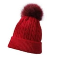 thumbnail image 1 of Krdevn Baby Girls Boys Soft Warm Knit Hat Kids Winter Hat with Hood Cap, 1 of 3