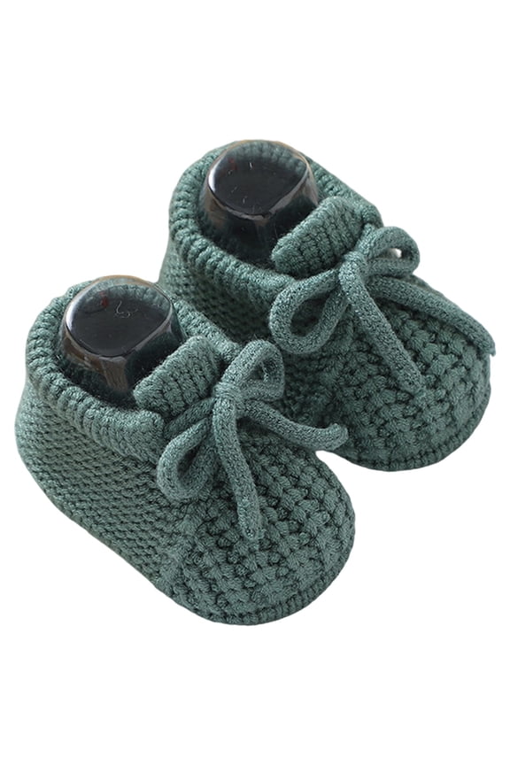 Baby Girls First Walking Shoes Soft Sole Knit Booties with Bow for Toddler Winter Indoor Outdoor,Toddler Girl Shoes,Boys Shoes,Size:6-9 Months