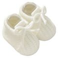 thumbnail image 1 of Krdevn Baby Girls First Walking Shoes Soft Sole Knit Booties with Bow for Toddler Winter Indoor Outdoor,Toddler Girl Shoes,Boys Shoes,Size:6-9 Months, 1 of 3