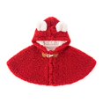 thumbnail image 1 of Krdevn Baby Girls Winter Cloak Coat, Thick Hooded Windproof Outerwear for Cold Season, Warm Lined Toddler Poncho,12-24 Months, 1 of 4