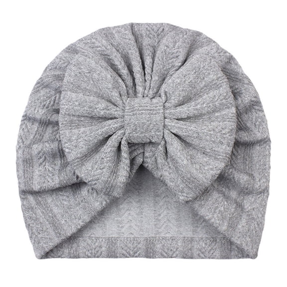 Krdevn Baby Knit Hat - Wheat Stripe with Soft Bow, Cozy Headwear,0-24 Months