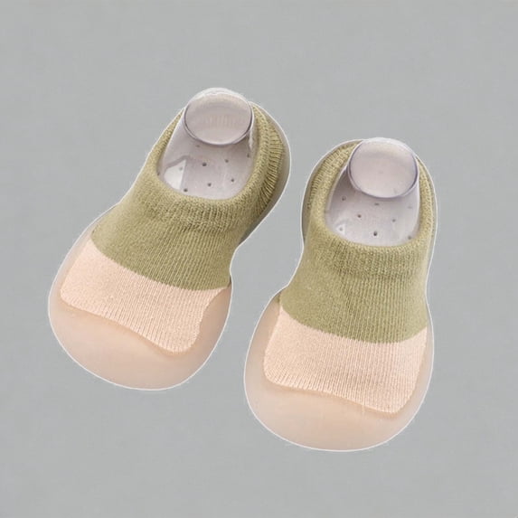 Krdevn Baby Sock Slippers, Non- Rubber Sole First Walking Shoes, Breathable Indoor Floor Shoes for Toddlers,Sizes 2-2.5 Years