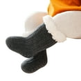 thumbnail image 1 of Krdevn Baby Socks - Baby Boy Girl Solid Ankle Crew Socks with Grips Toddler Kids Unisex Lined Warm Thick Cotton Socks - Socks for Baby Girl,Color:Dark Gray,Size:0-6 Months, 1 of 7