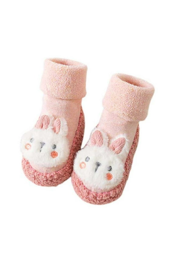 Baby Socks - Baby Boy Girls Toddlers Indoor Animals Slipper Shoes Antislip Socks Booties First - Socks for Baby Girl,Color:Pink,Size:0-6 Months