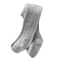 thumbnail image 1 of Krdevn Baby Socks - Baby Toddler Girls Boys Cable Knit Tights Cotton Footed Leggings Pantyhose Stocking Pants - Socks for Baby Girl,Color:Grey,Size:12-24 Months, 1 of 5