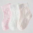 thumbnail image 1 of Krdevn Breathable Kids Socks 3 Pairs Soft Mesh Ankle Socks for Boys Girls Toddler Baby Comfortable Everyday Casual Wear,6-12 Months, 1 of 8