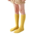 thumbnail image 1 of Krdevn Baby Socks - Girls Cotton Socks Unisex Solid Color Socks Funny Casual Crew Socks Toddler Dress Sock - Socks for Baby Girl,Color:Yellow,Size:1-12 Years, 1 of 8